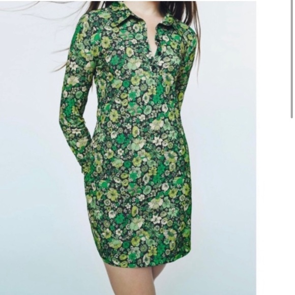 Zara Retro Floral Mini Dress - Picture 4 of 5